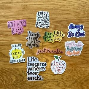 Stickers, 10 pieces. Inspirational Stickers, Motivational, NEW 🎁